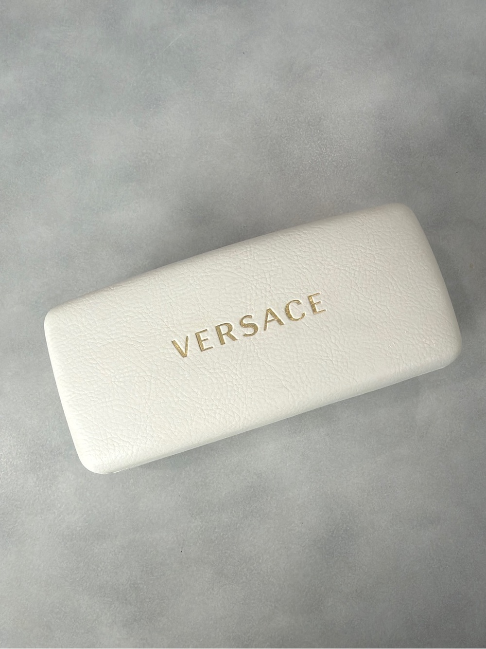 Versace White Extra Large Eyewear Case - Elegant Protective Accessory